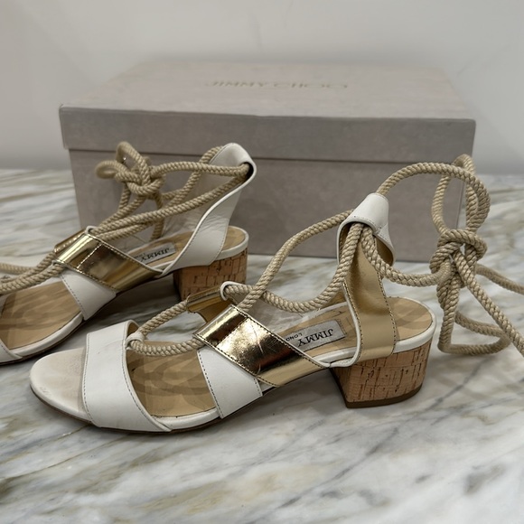 JIMMY CHOO MADDIE 40 OPTICAL WHITE  35 1/2 | 5.5 - Picture 2 of 7